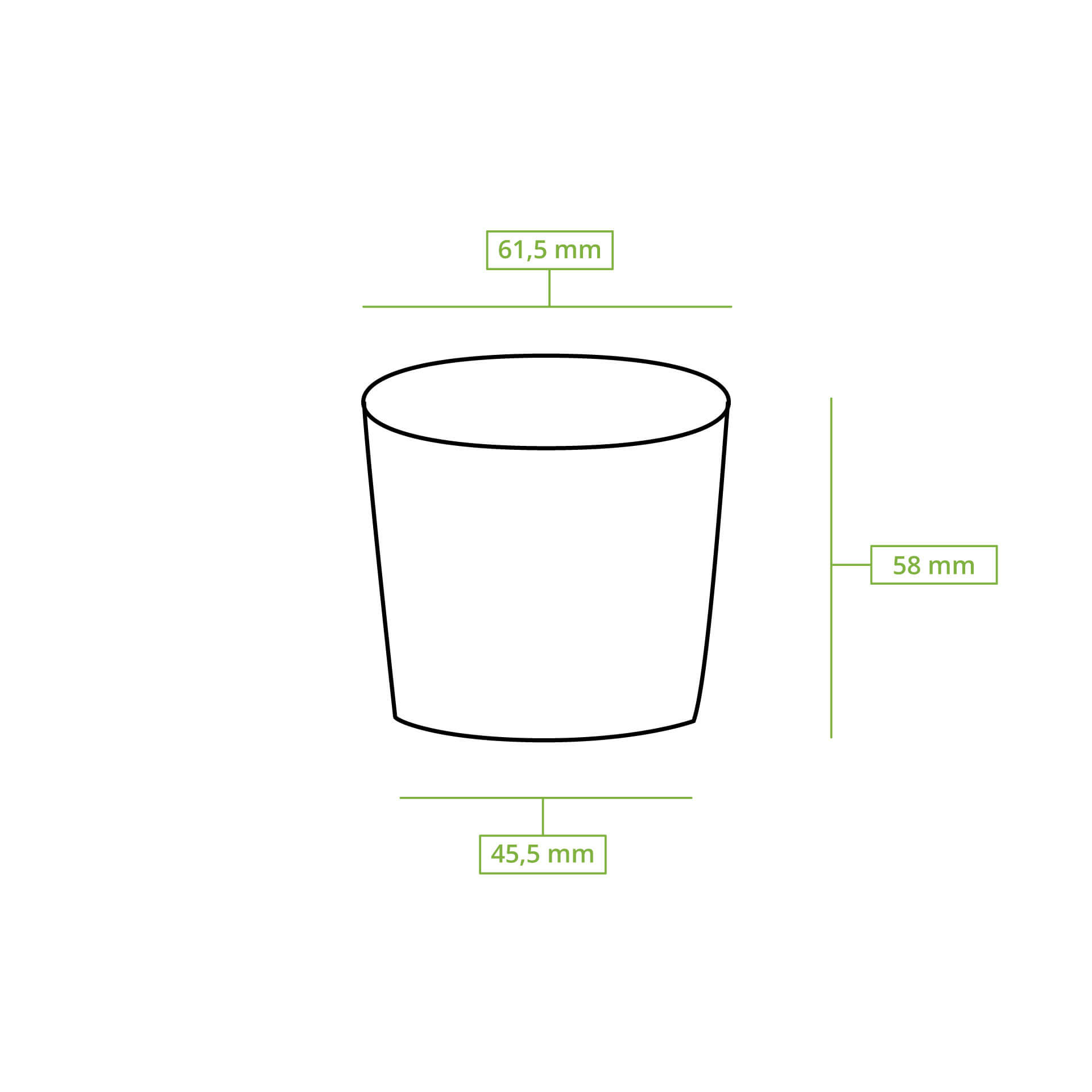 Papp-Portionsbecher 75 ml, Ø 62 mm, ungebleicht