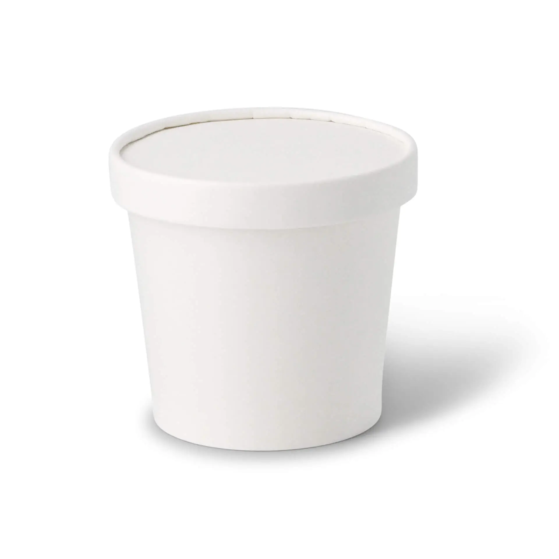 Couvercle en carton (revêtu de PE) Ø 92 mm, blanc (pour pots de glace)