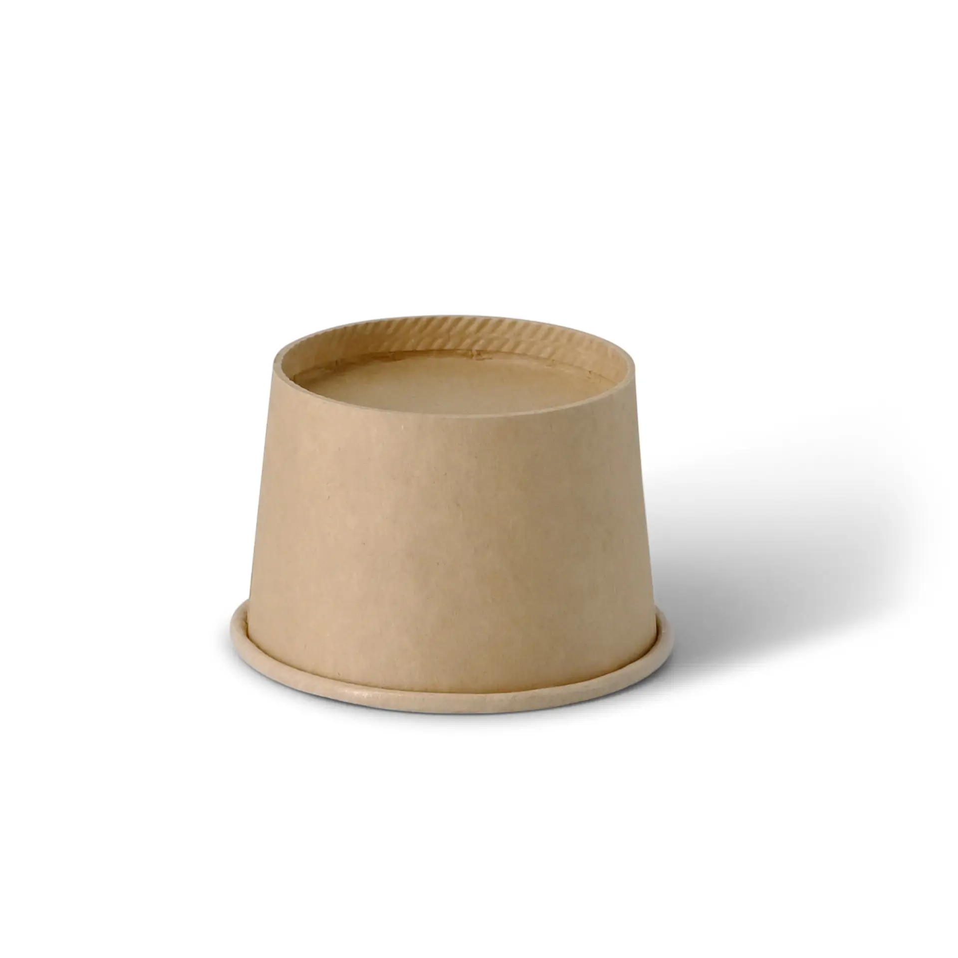 Petit pot en carton (revêtu de PE) 40 ml, Ø 62 mm, marron