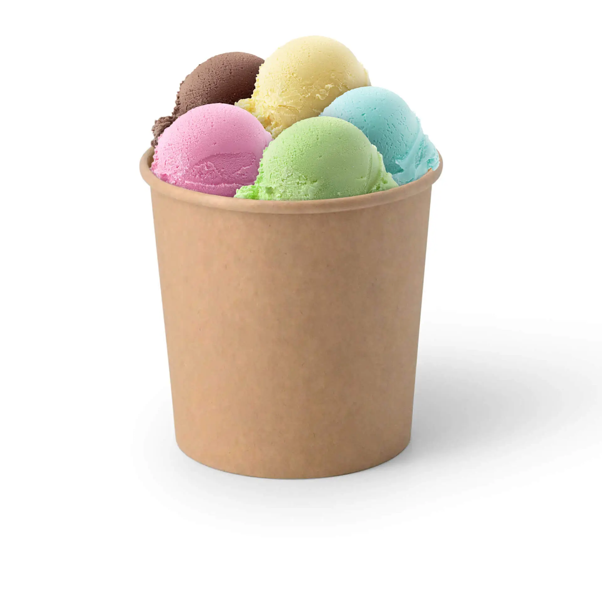 Pot à glace en carton XL, 12 oz, max. 14 oz Ø 92 mm, brun