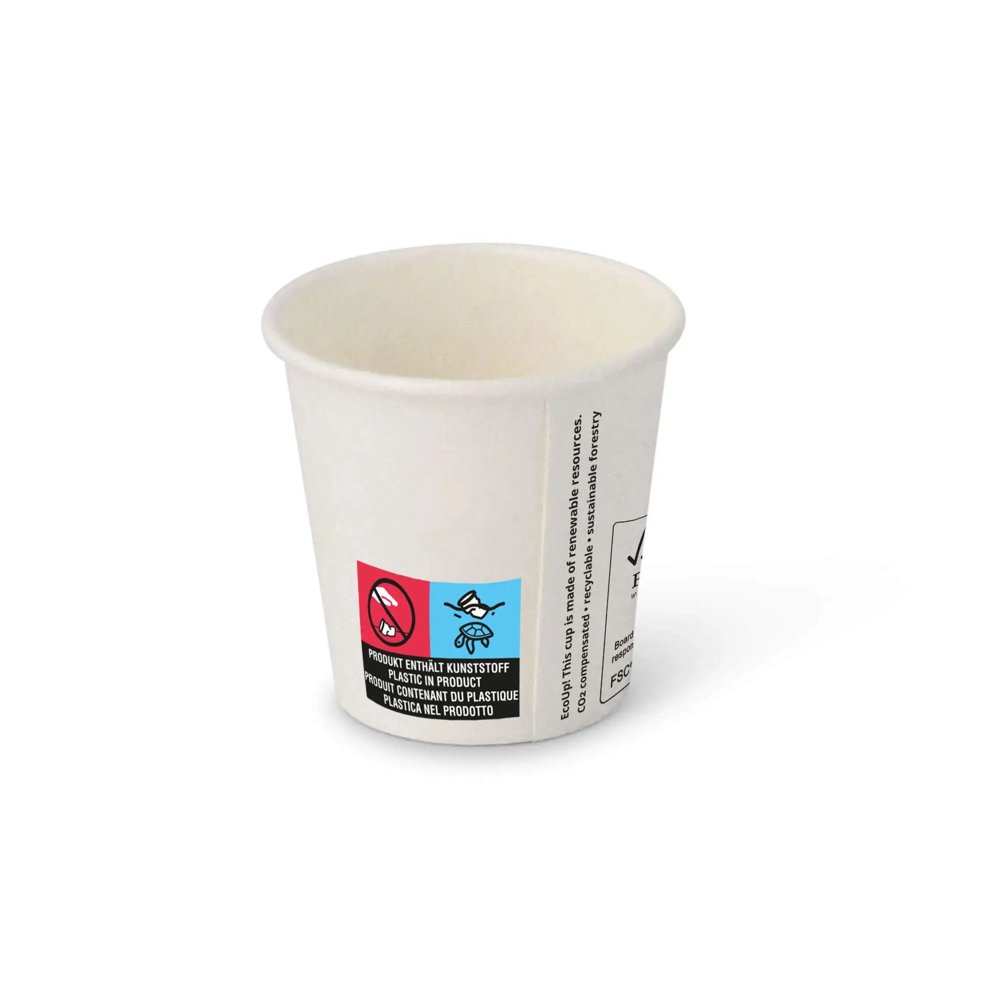 Gobelet en carton (revêtu de PE) 5 cl / 2 oz, Ø 62 mm, blanc