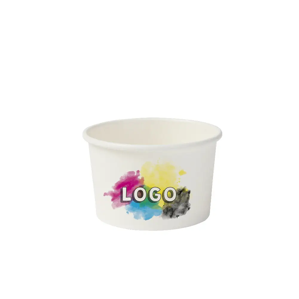 Pots à glace 125 ml / 5 oz, pour impression personnalisée, mat