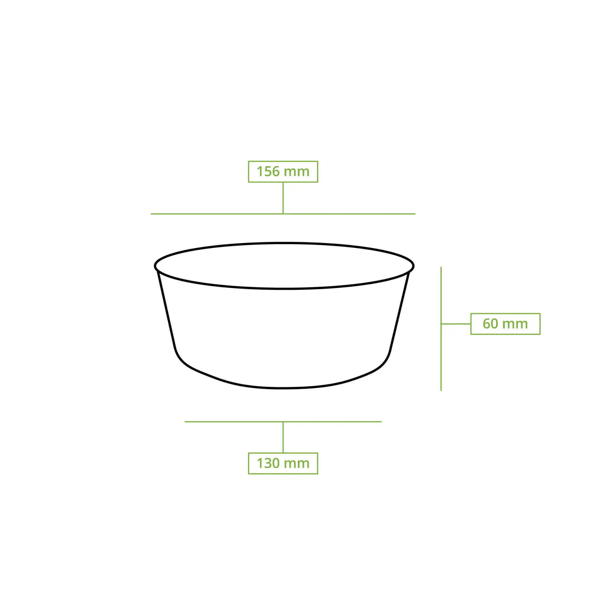 Bol réutilisable « merways Bowl » poivre / gris 650 ml, Ø 150 mm