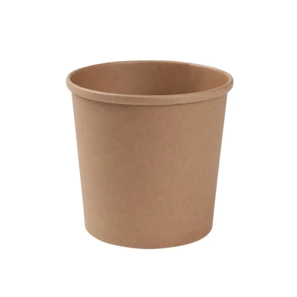 Pot premium en carton kraft brun, 600 ml / 24 oz, Ø 115 mm