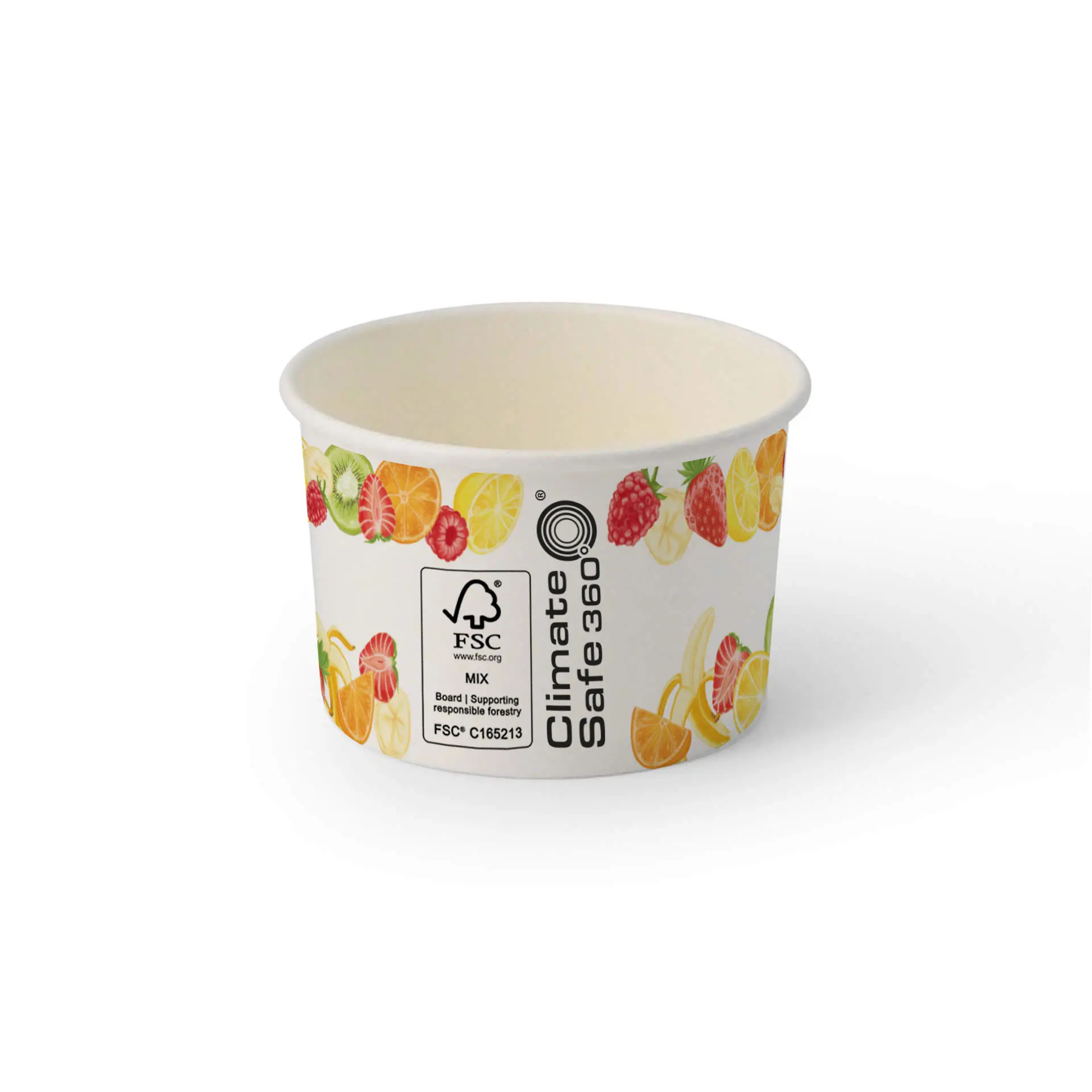 Pot à glace imprimé (revêtu) M "Fruits" 200 ml, max. 270 ml, Ø 92 mm