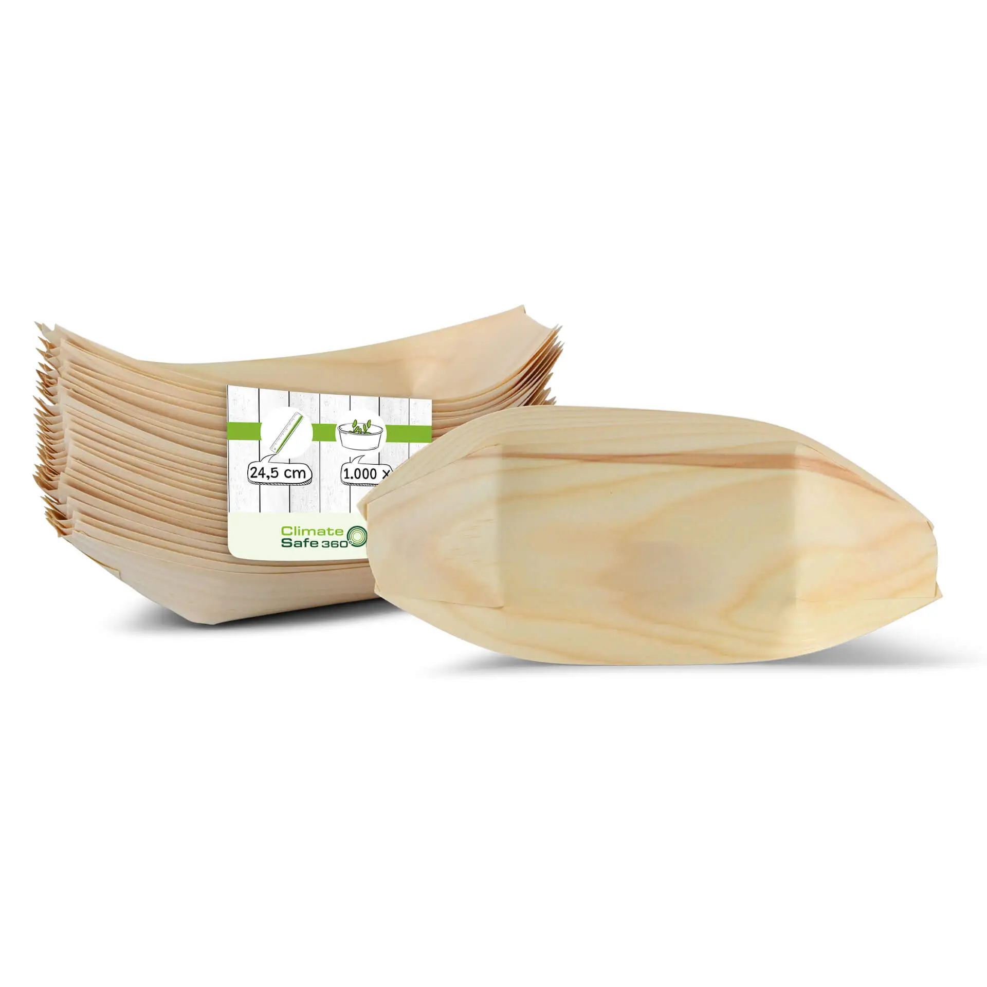 Barquette bateau en bois, 24,5 cm