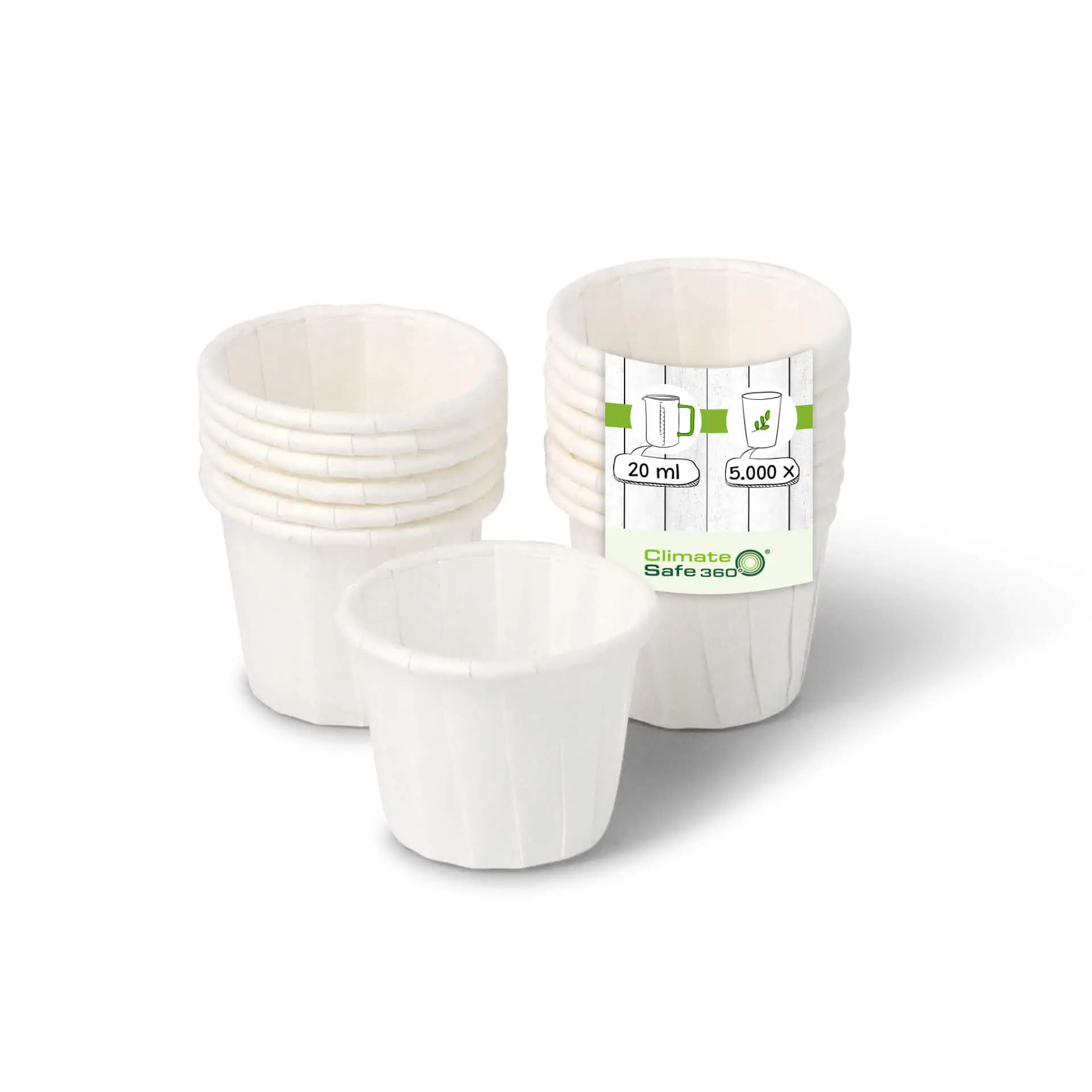 Pot en papier 20 ml, blanc