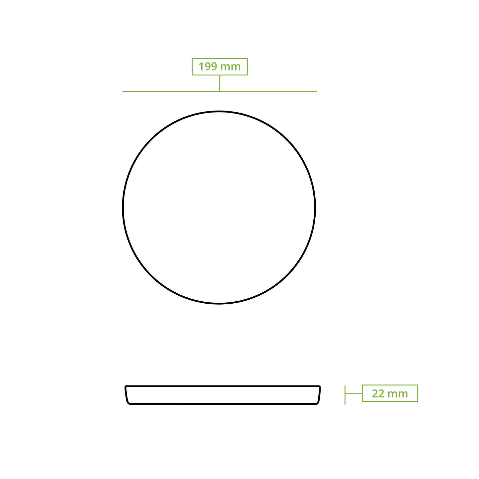 Assiette ronde réutilisable « merways Plate » poivre / gris, Ø 20 cm