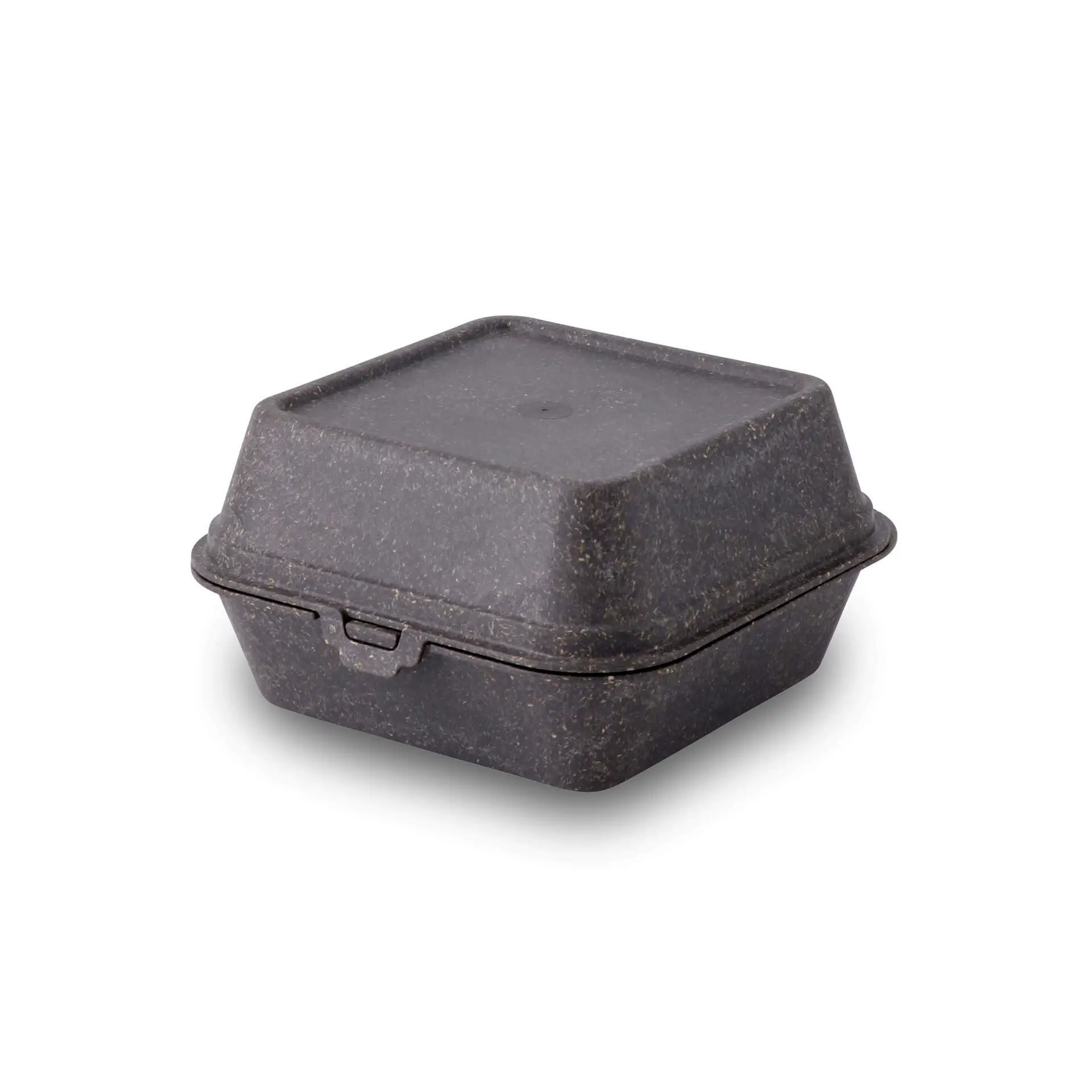 Boîte à burger réutilisable « merways Box » poivre / gris 16 x 15 x 8,5 cm