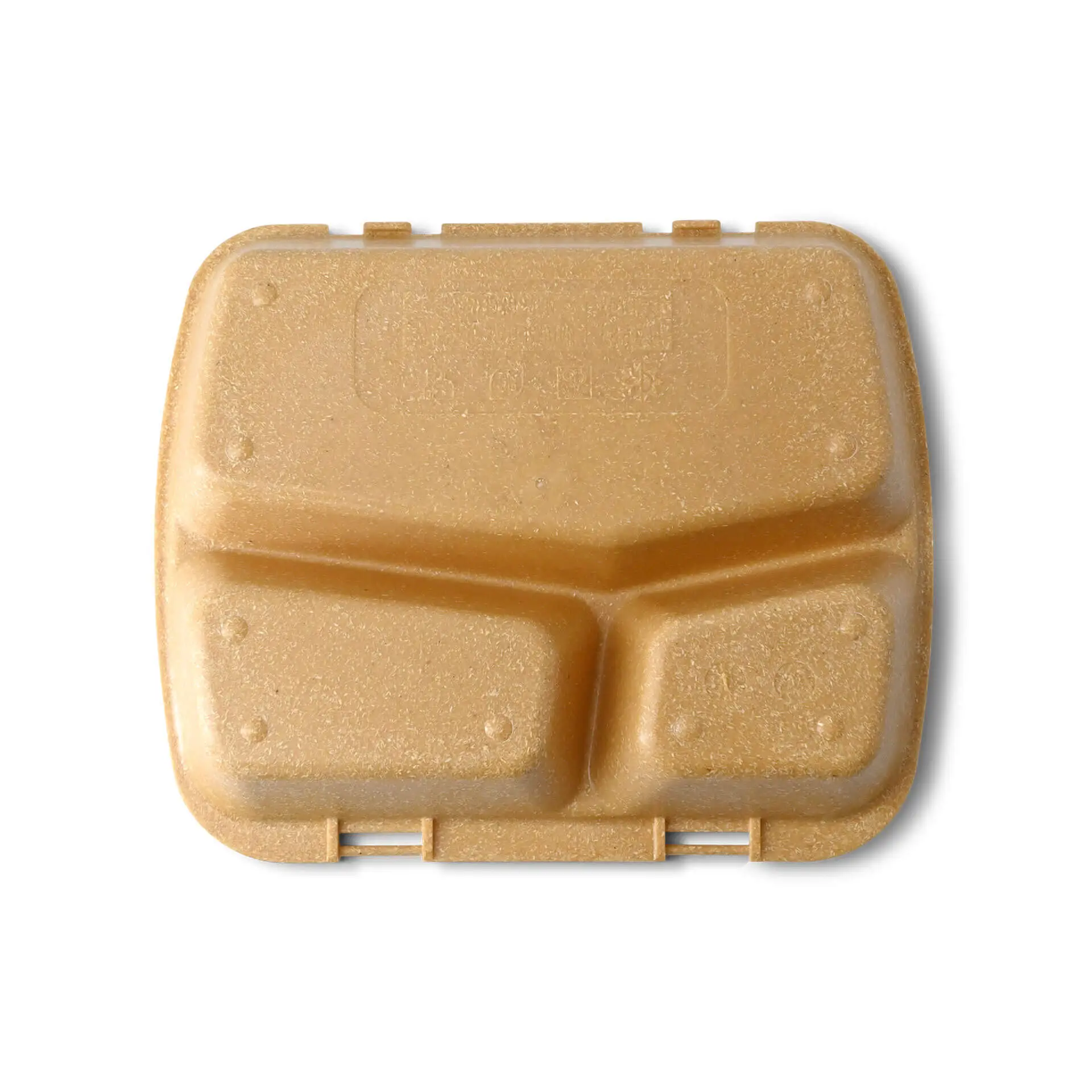 Contenant réutilisable "merways Box" caramel / brun, 24,5 x 20 x 4,5 cm, 3 compartiments, HP4/3