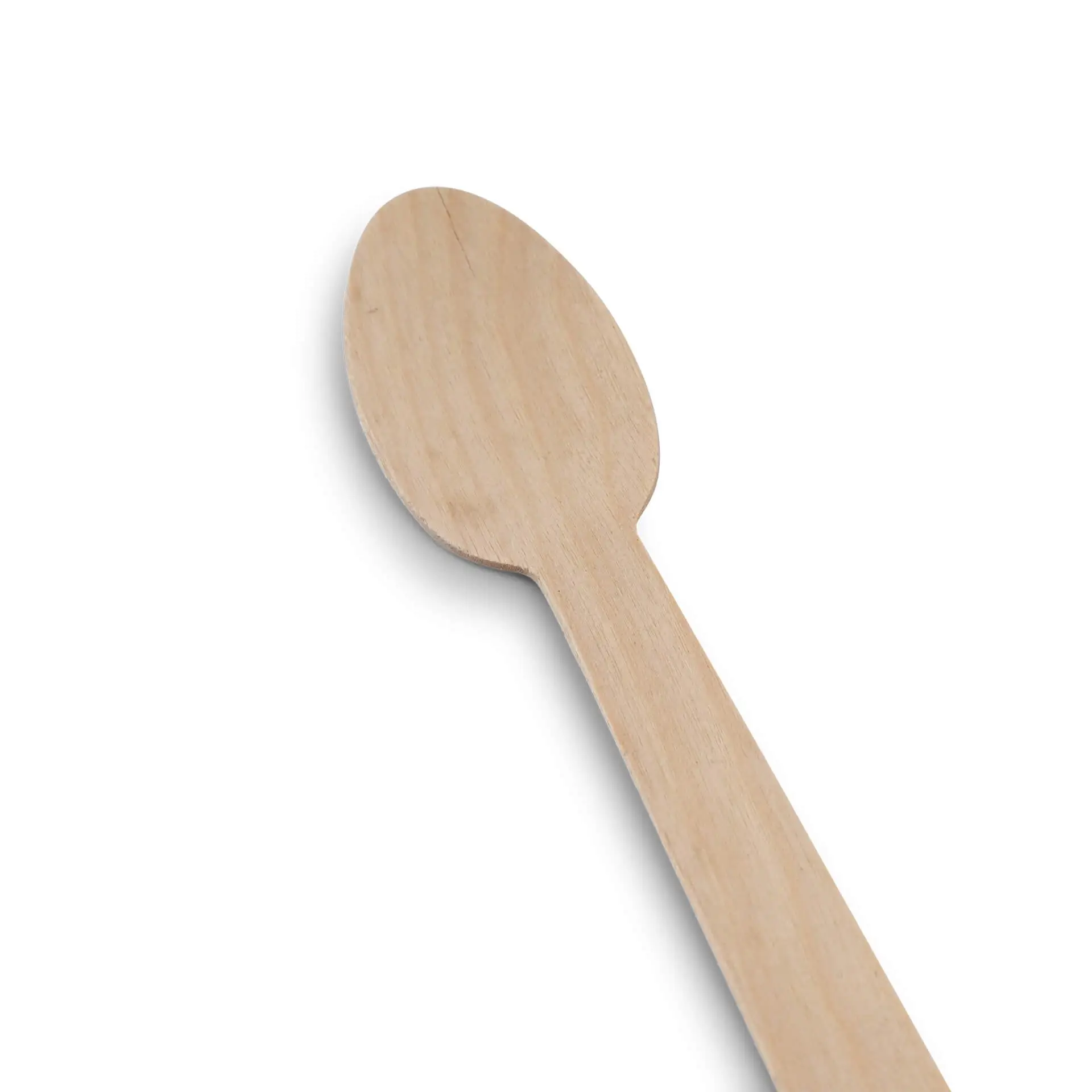 Cuillère à dessert en bois, revêtement bio, 14 cm