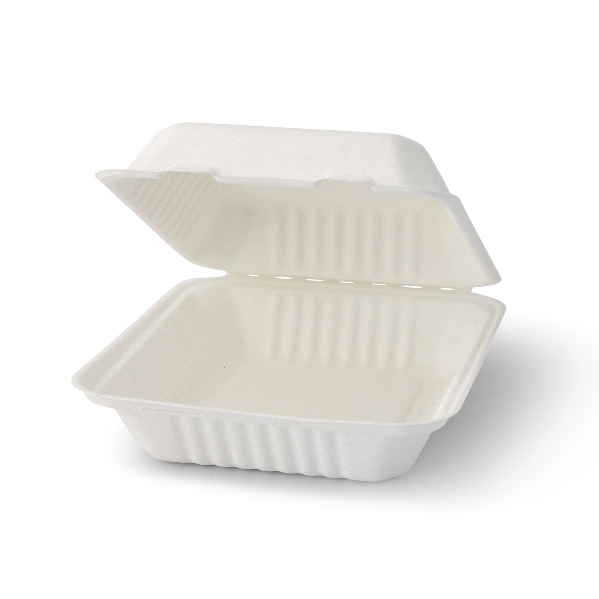 Take-away Boxen aus Zuckerrohr 22 x 18,5 x 7 cm, rechteckig