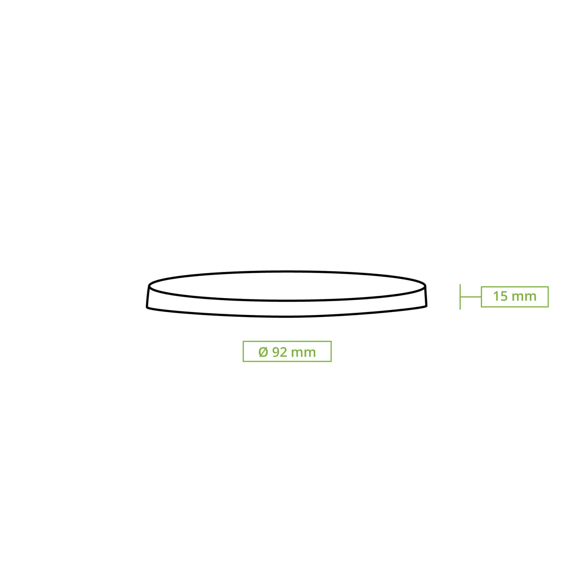 Couvercle en carton Ø 92 mm, brun, rond (pour pot à glace en carton)