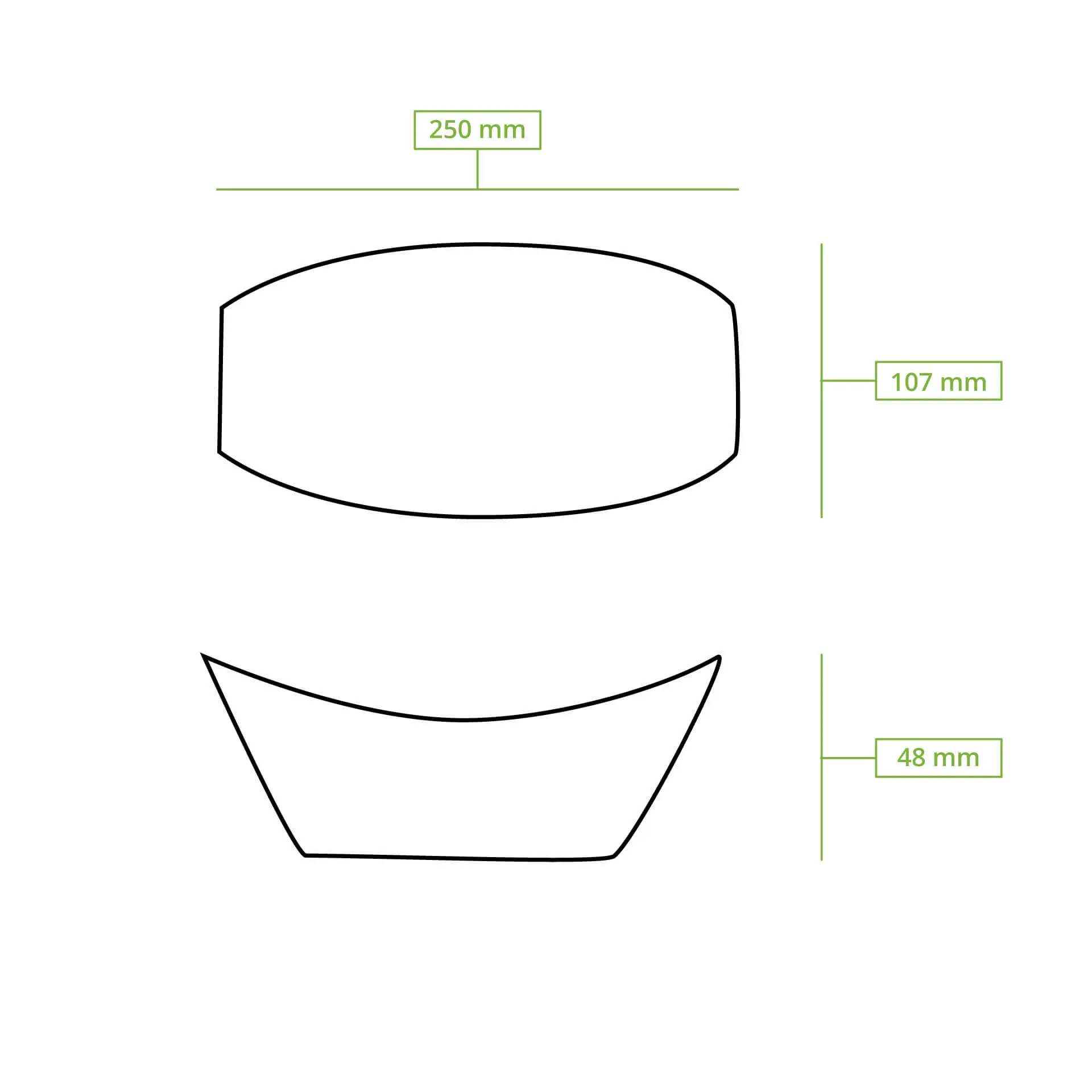 Barquette bateau en bois, 24,5 cm