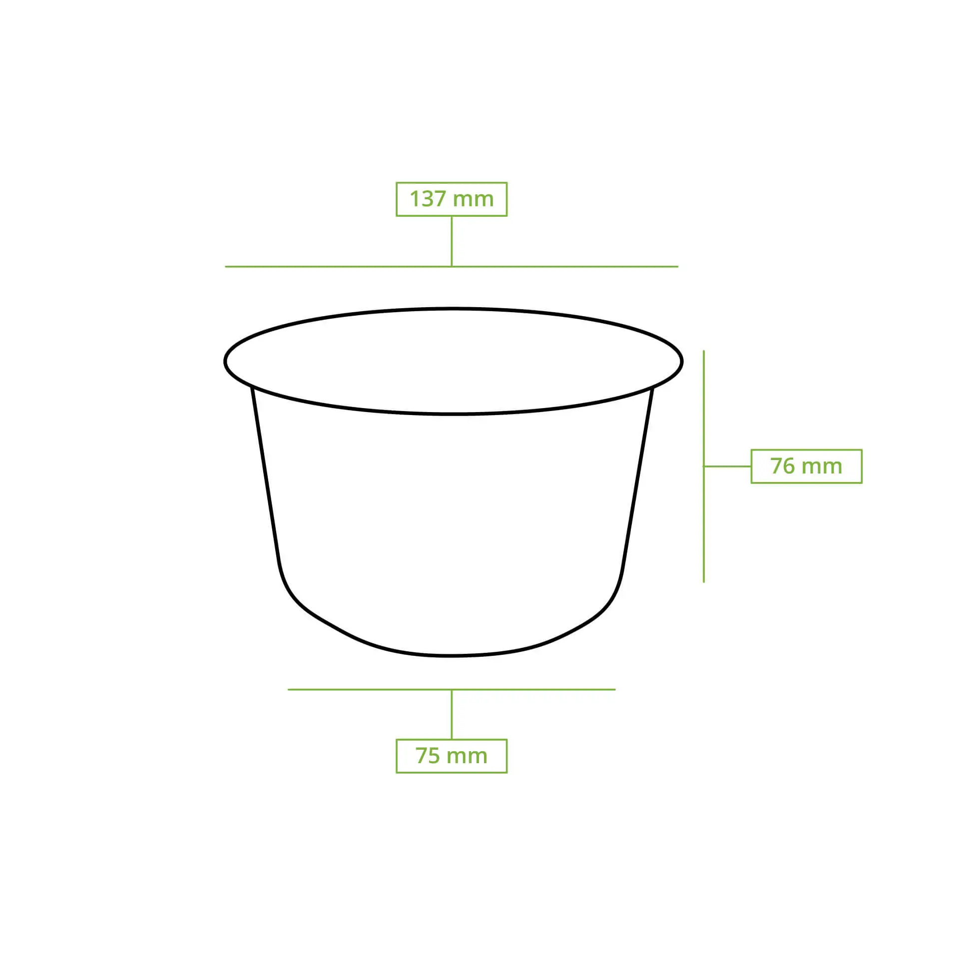 Pot à soupe en canne à sucre, 375 ml, Ø 135 mm