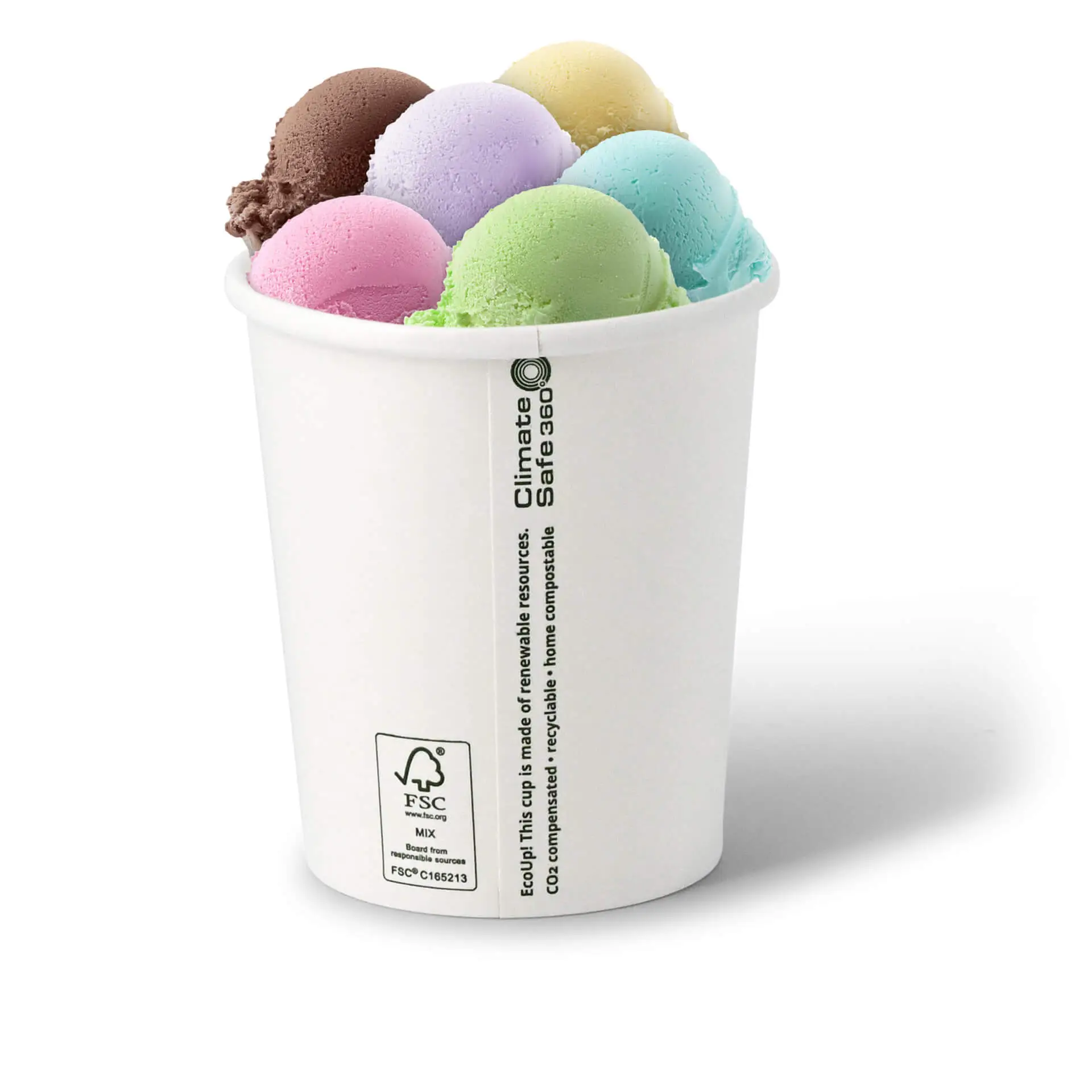 Pot à glace en carton XXL, 16 oz, Ø 92 mm, blanc