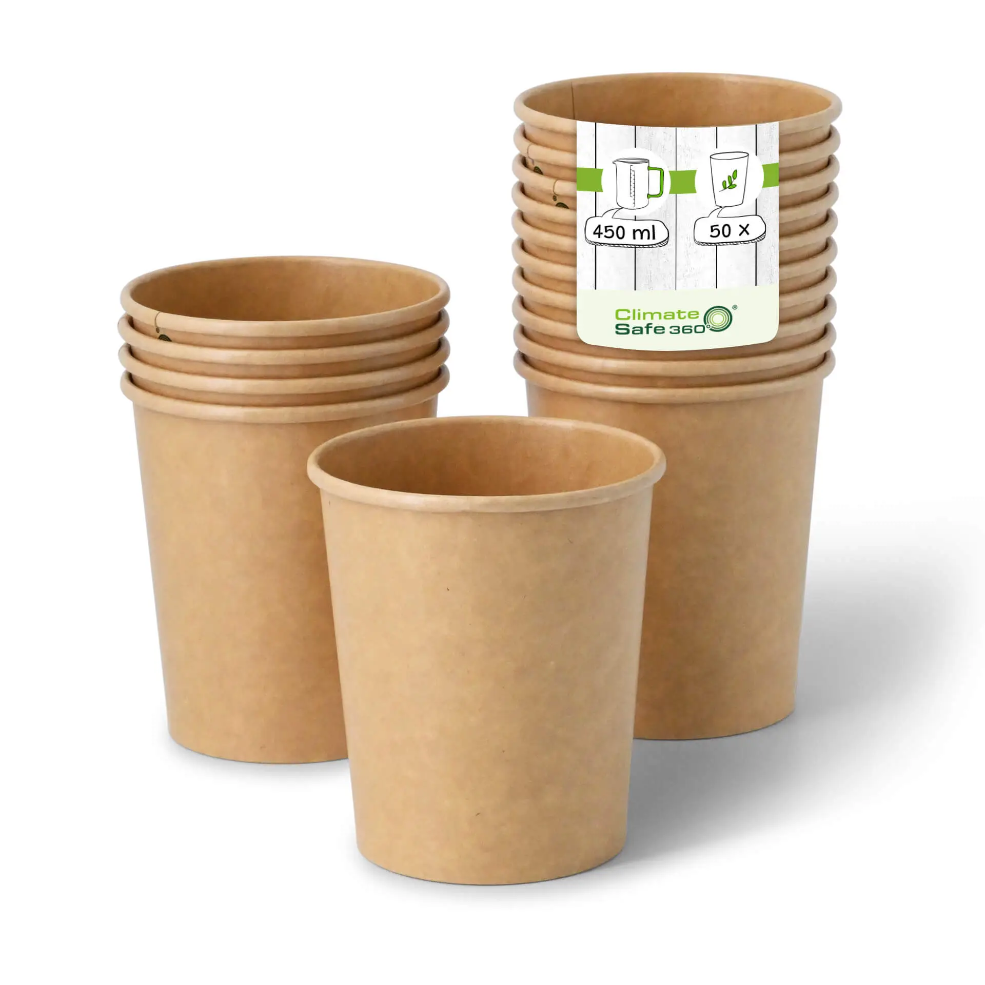 Pot à glace en carton XXL, 16 oz, Ø 92 mm, brun