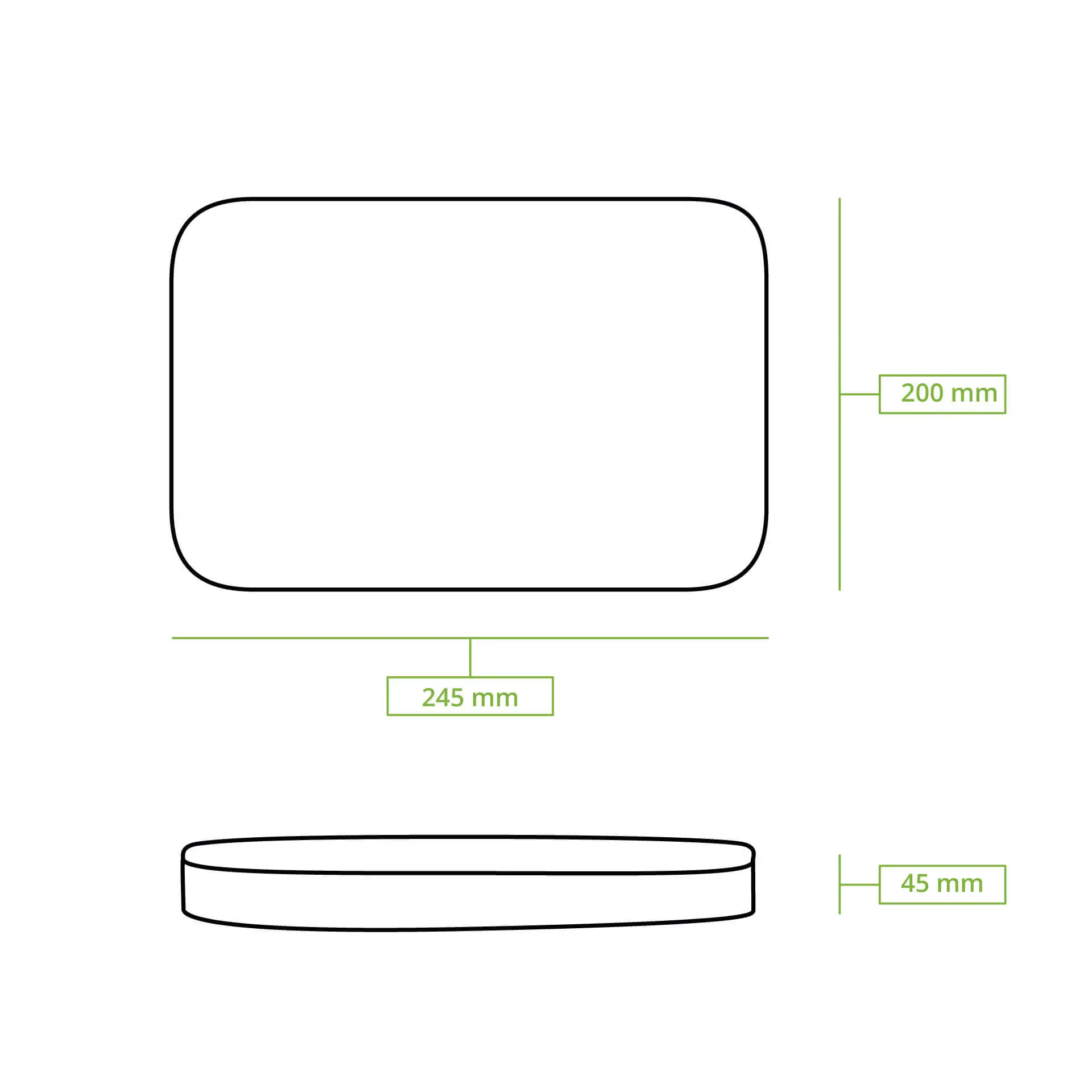 Couvercle réutilisable «merways Box» gris, 24,5 x 20 x 4,5cm, PP