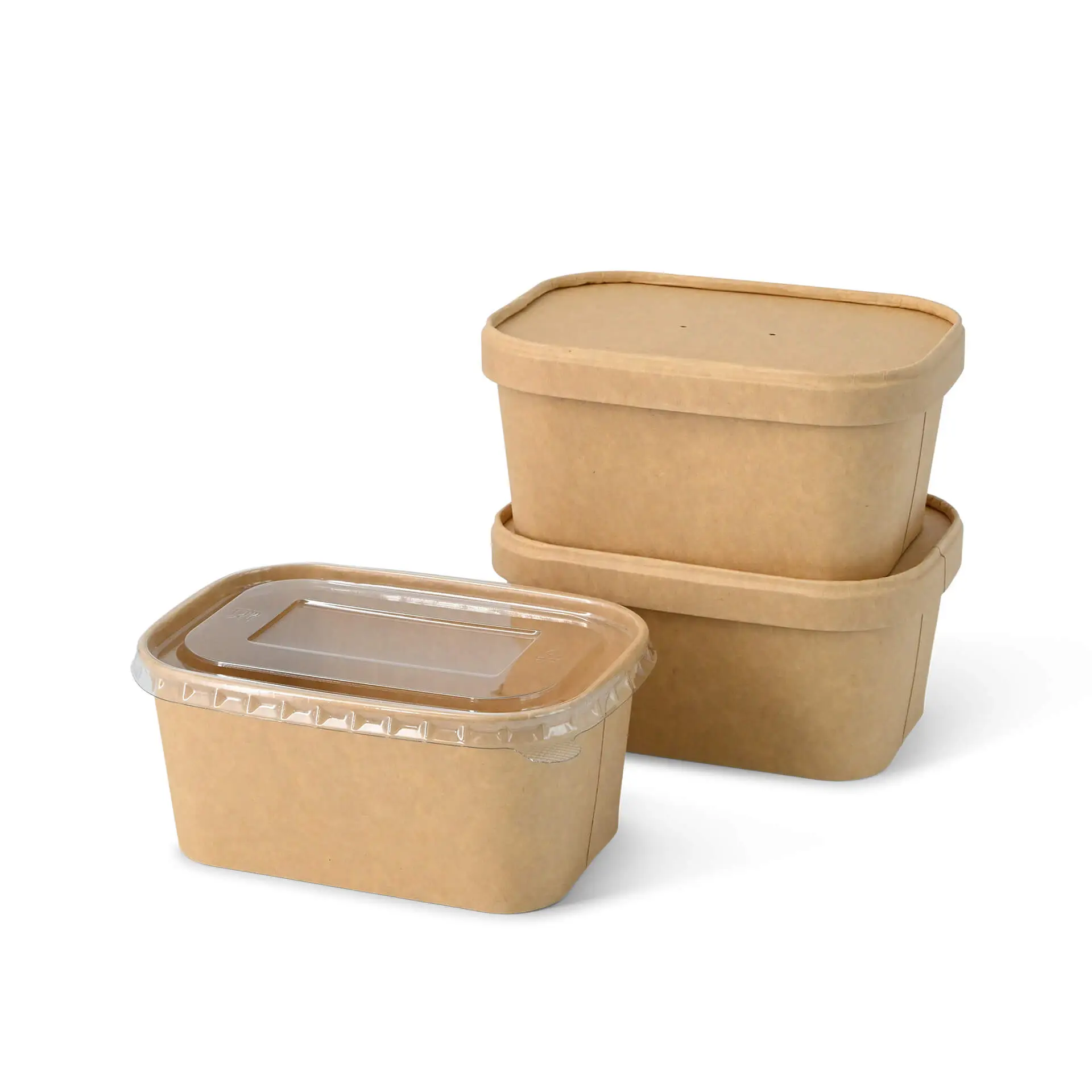 Barquettes en carton 1000 ml, 17,5 x 12,5 x 7,5 cm, marron, rectangulaires