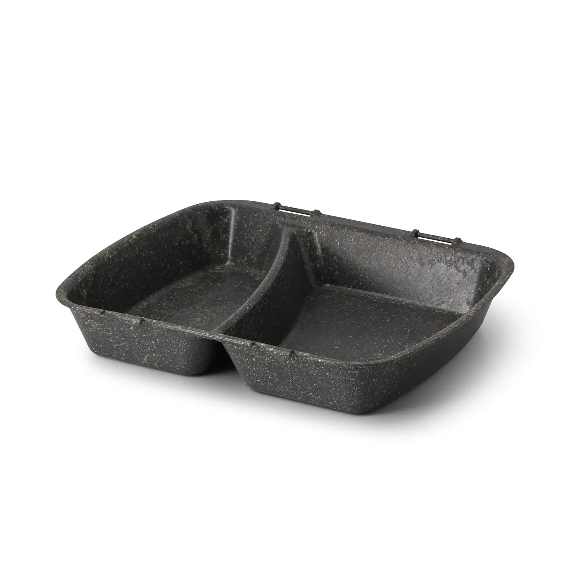 Contenant réutilisable « merways Box » poivre / gris 24,5 x 20 x 4,5cm, 2 compartiments, HP4/2