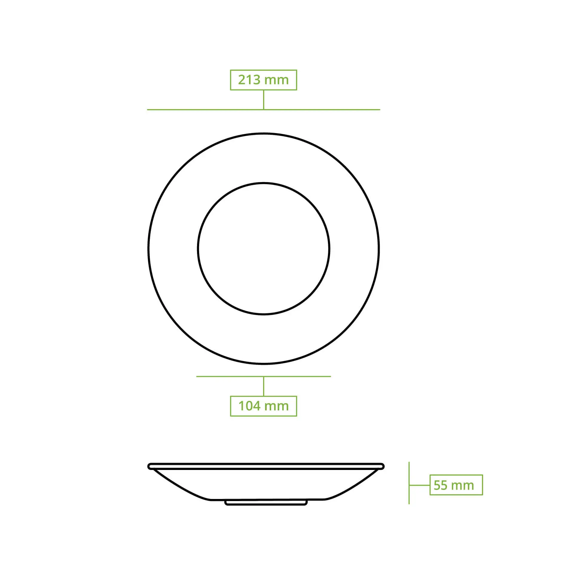 Assiette creuse réutilisable « merways Plate » poivre / gris, Ø 21,5 cm