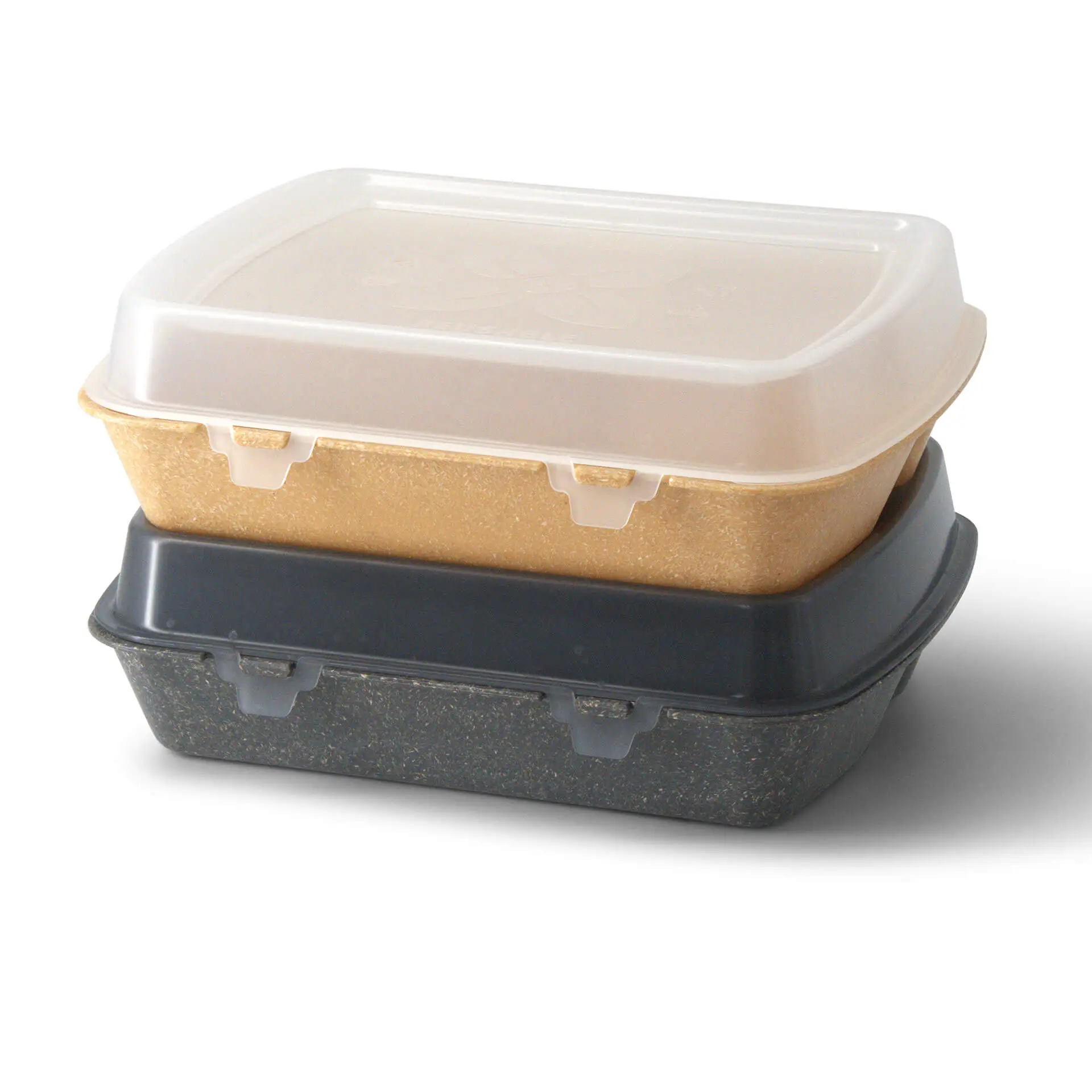 Contenant réutilisable "merways Box" caramel / brun, 24,5 x 20 x 4,5 cm, 3 compartiments, HP4/3