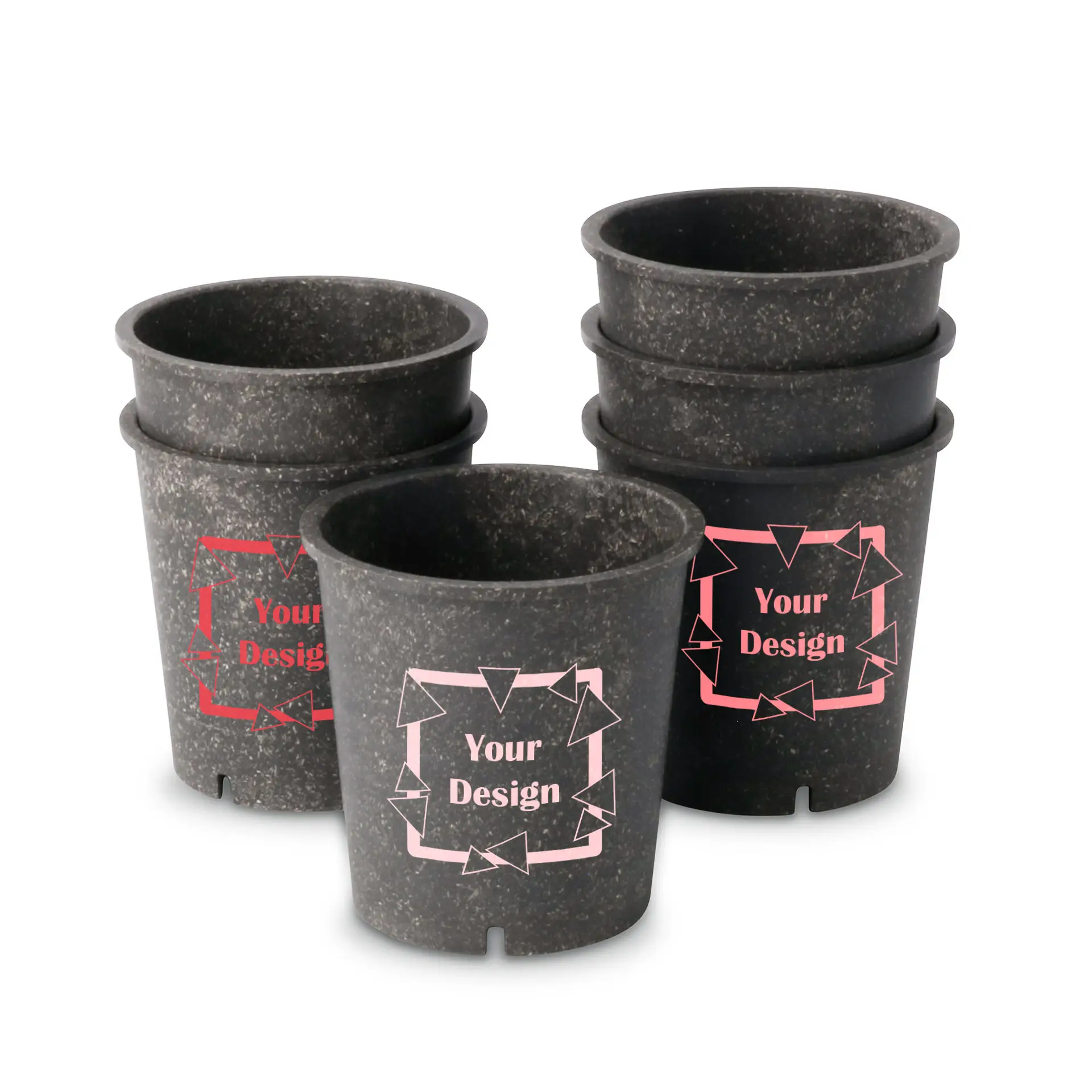 Pots à soupe réutilisable « merways Cup » poivre / gris 400 ml, Ø 95 mm, personnalisable