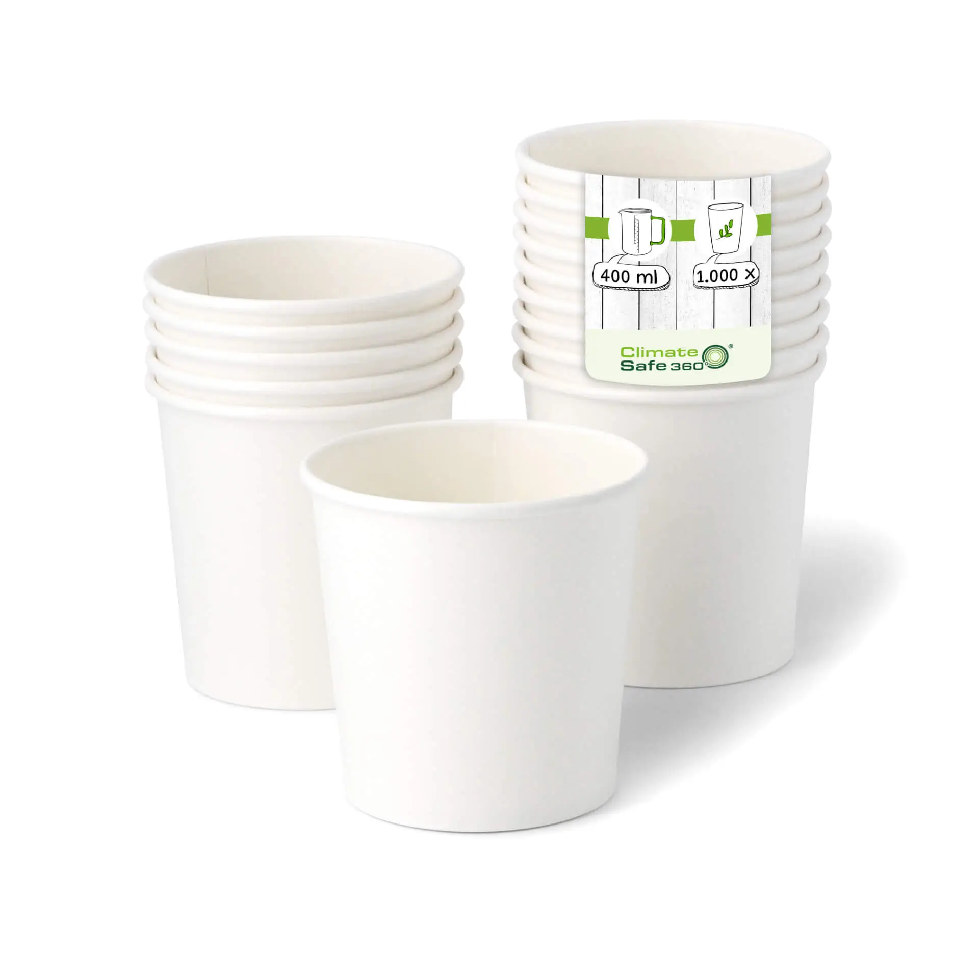 Pot à glace en carton XL, 12 oz, max. 14 oz, Ø 92 mm, blanc